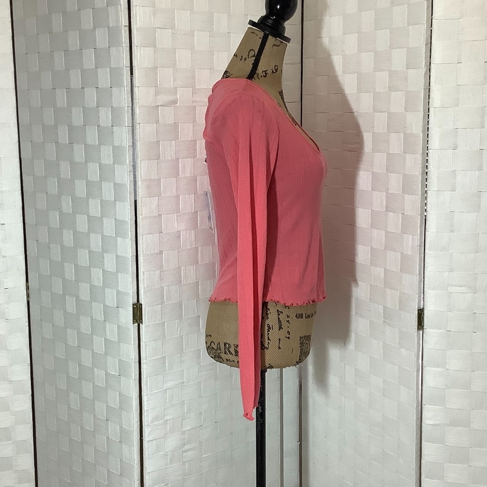 NWT belle du jour coral open back top size large - Picture 2 of 8